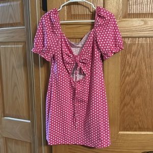 Glamorous polka dot dress with cutout in front, Size 8